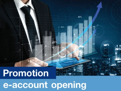 Promotion e-account opening วันนี้ - 31 มีนาคม 2565 รับของสมนาคุณมากมาย