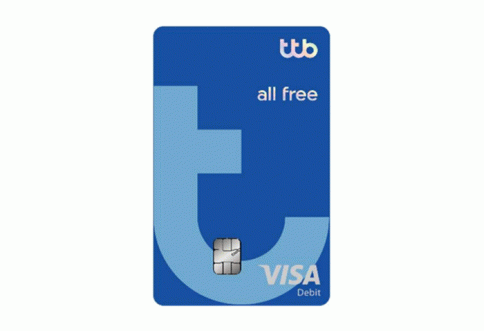 บัตรเดบิต ออลล์ฟรี (All Free Debit Card)-ธนาคารทหารไทยธนชาต (TTB)