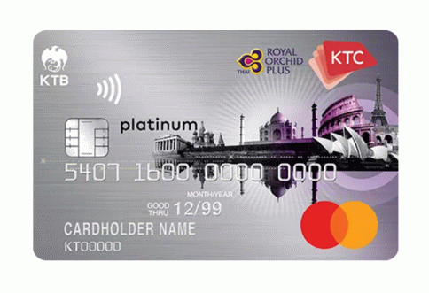 บัตรเครดิต KTC - ROYAL ORCHID PLUS PLATINUM MASTERCARD บัตรกรุงไทย (KTC)