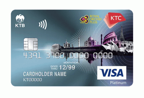 บัตรเครดิต KTC - Royal Orchid Plus Visa Platinum-บัตรกรุงไทย (KTC)