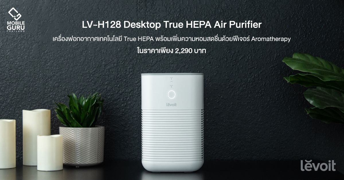 Levoit LV-H128 White Desktop True HEPA Air Purifier 3-Stage Filteration 10W  810043372466